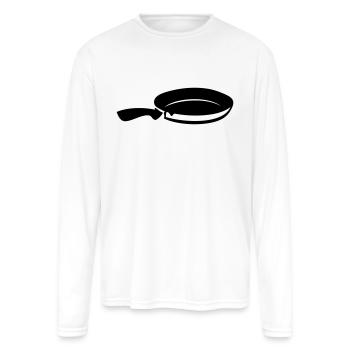 Frying pan Cooking utensils - Men's Moisture Wicking Performance Long Sleeve T-Shirt - white - Front