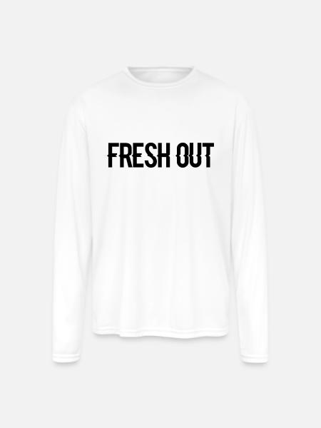 fresh out - Men's Moisture Wicking Performance Long Sleeve T-Shirt - white