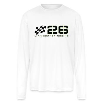 LKR Checkered Flag - Men's Moisture Wicking Performance Long Sleeve T-Shirt - white - Front