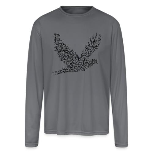 DOVE Peace in FLIGHT - Men's Moisture Wicking Performance Long Sleeve T-Shirt