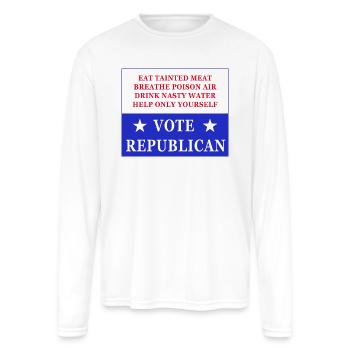 Vote Republican - Men's Moisture Wicking Performance Long Sleeve T-Shirt - white - Front