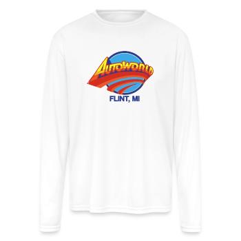 Autoworld - Men's Moisture Wicking Performance Long Sleeve T-Shirt - white - Front