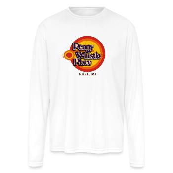 Penny Whistle Place - Men's Moisture Wicking Performance Long Sleeve T-Shirt - white - Front
