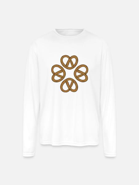T-shirt pretzel - Men's Moisture Wicking Performance Long Sleeve T-Shirt - white