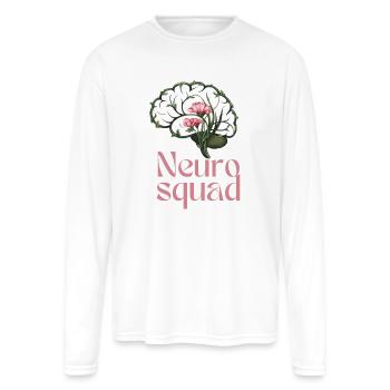 Neuro Squad - Men's Moisture Wicking Performance Long Sleeve T-Shirt - white - Front