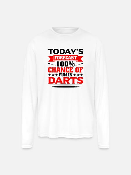 Darts Dart Player - Men's Moisture Wicking Performance Long Sleeve T-Shirt - white