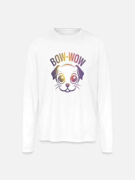 dog loyalty - Men's Moisture Wicking Performance Long Sleeve T-Shirt - white