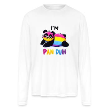 LGBTQ I m Pan Duh - Men's Moisture Wicking Performance Long Sleeve T-Shirt - white - Front