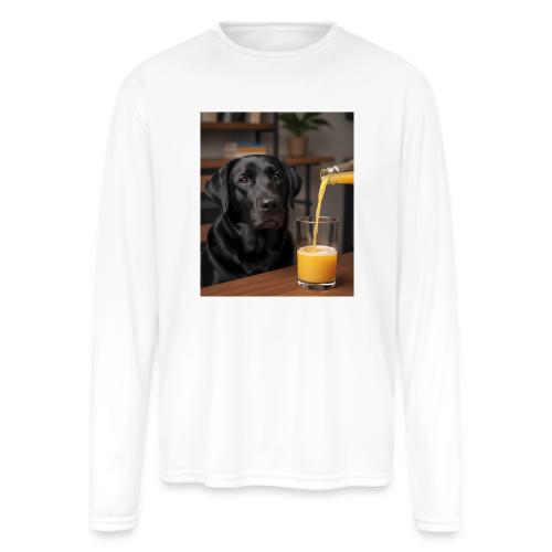 Golden Retriever Chill Juice Vibes - Men's Moisture Wicking Performance Long Sleeve T-Shirt