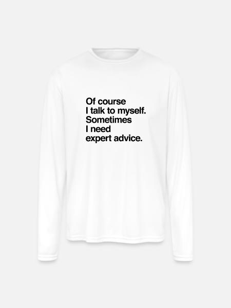Expert advice - Men's Moisture Wicking Performance Long Sleeve T-Shirt - white