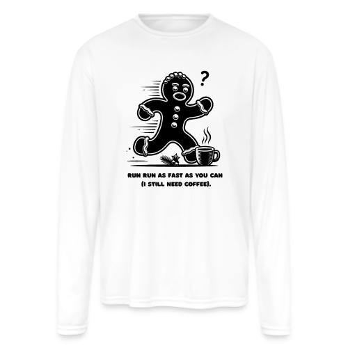 Gingerbread Man T-Shirt - Men's Moisture Wicking Performance Long Sleeve T-Shirt