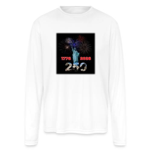 1776 - 2026 - 250 Years USA | Fireworks - Men's Moisture Wicking Performance Long Sleeve T-Shirt