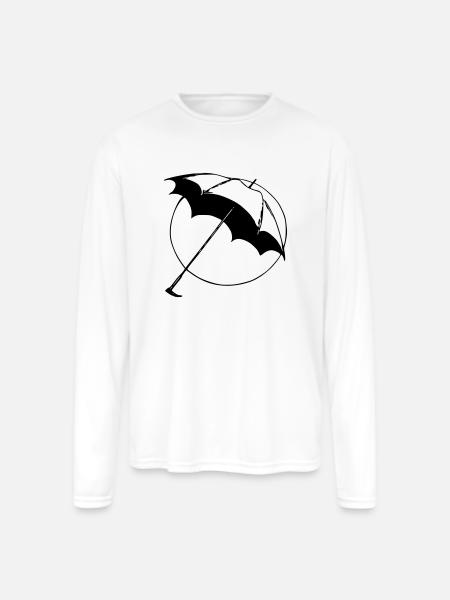 Basic Open Umbrella - Men's Moisture Wicking Performance Long Sleeve T-Shirt - white