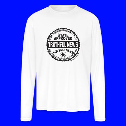 Truthful News FCC Seal - Men's Moisture Wicking Performance Long Sleeve T-Shirt