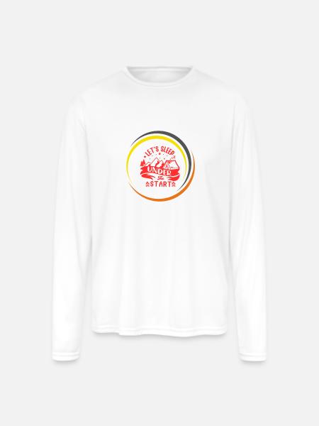 camp, adventure, exploring - Men's Moisture Wicking Performance Long Sleeve T-Shirt - white
