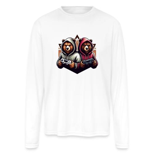 2 grizzlies gamer bears - Men's Moisture Wicking Performance Long Sleeve T-Shirt