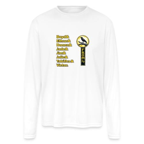 Fromily + Storywalker (front and back) - Men's Moisture Wicking Performance Long Sleeve T-Shirt