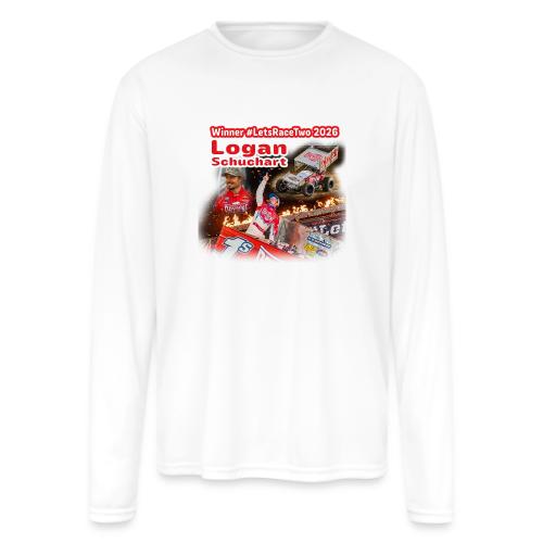 Logan Schuchart #LetsRaceTwo Winner - Men's Moisture Wicking Performance Long Sleeve T-Shirt