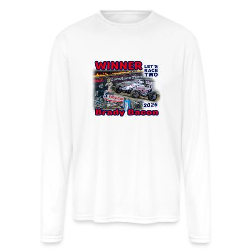 Brady Bacon #LetsRaceTwo Winner - Men's Moisture Wicking Performance Long Sleeve T-Shirt