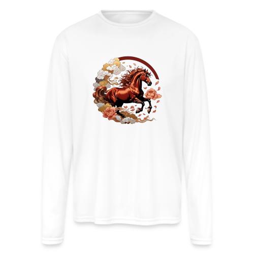 Year of the Horse T Shirt, Lunar New Year Gift - Men's Moisture Wicking Performance Long Sleeve T-Shirt