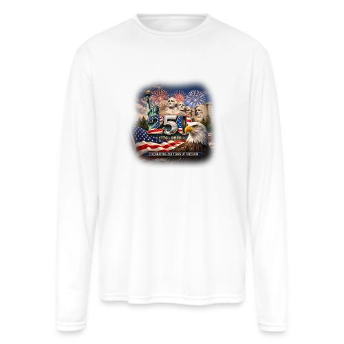 1776-2026 | Celebrating 250 Years of Freedom - Men's Moisture Wicking Performance Long Sleeve T-Shirt