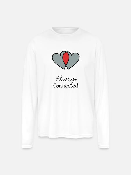 Always Connected - Men's Moisture Wicking Performance Long Sleeve T-Shirt - white