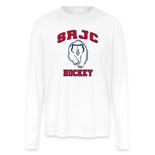 SRJC Hockey Classic Navy Stroke 2.0 - Men's Moisture Wicking Performance Long Sleeve T-Shirt