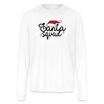 Santa Hat Snowflake Noel - Men's Moisture Wicking Performance Long Sleeve T-Shirt - white - Front