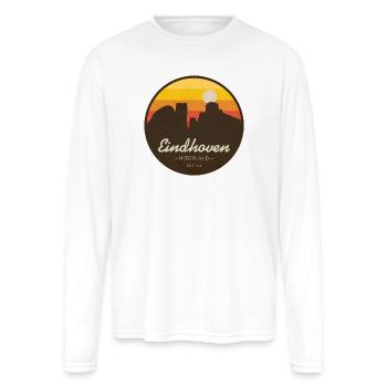 Eindhoven Sunset Retro Badge - Men's Moisture Wicking Performance Long Sleeve T-Shirt - white - Front