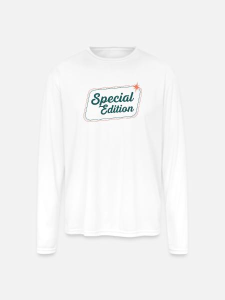 Special Edition - Men's Moisture Wicking Performance Long Sleeve T-Shirt - white