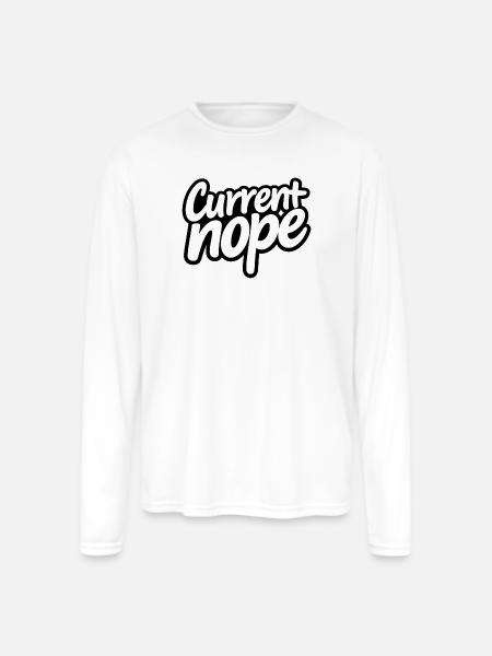 Noir Script Hype - Men's Moisture Wicking Performance Long Sleeve T-Shirt - white