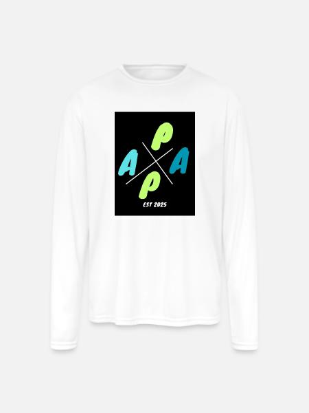 APPA Cross Logo EST 2025 - Men's Moisture Wicking Performance Long Sleeve T-Shirt - white