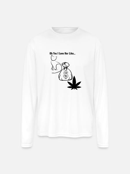 PMW - Men's Moisture Wicking Performance Long Sleeve T-Shirt - white