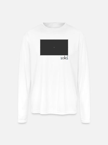 Midnight Cross Glyph - Men's Moisture Wicking Performance Long Sleeve T-Shirt - white