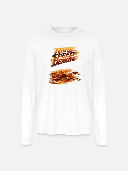 Rare Speed Demon Runner - Men's Moisture Wicking Performance Long Sleeve T-Shirt - white