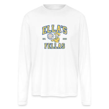 Ella's Fellas Mascot Cheer - Men's Moisture Wicking Performance Long Sleeve T-Shirt - white - Front