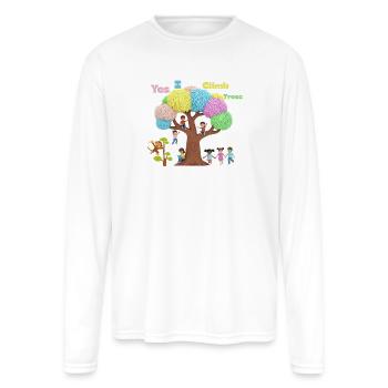 Colorful Tree of Friends - Men's Moisture Wicking Performance Long Sleeve T-Shirt - white - Front
