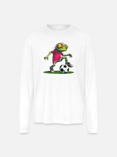 Chameleons Soccer - Men's Moisture Wicking Performance Long Sleeve T-Shirt - white