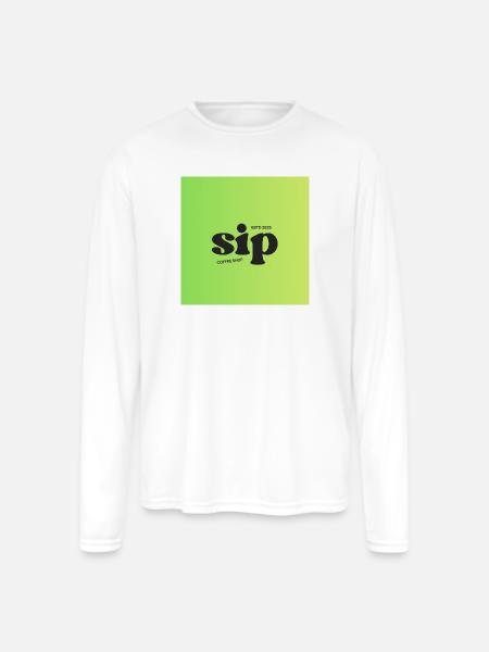 SIP - Men's Moisture Wicking Performance Long Sleeve T-Shirt - white
