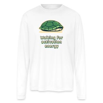 Activation Energy Turtle - Men's Moisture Wicking Performance Long Sleeve T-Shirt - white - Front