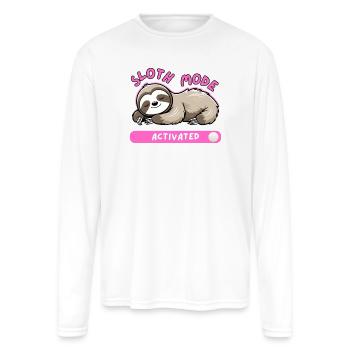 Sloth Mode Activated - Men's Moisture Wicking Performance Long Sleeve T-Shirt - white - Front