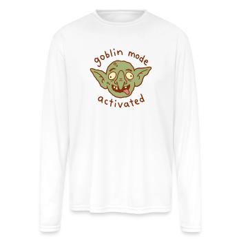Goblin Mode Activated - Men's Moisture Wicking Performance Long Sleeve T-Shirt - white - Front
