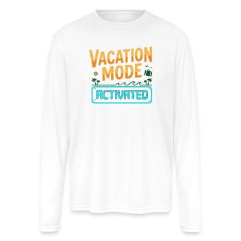 Vacation Mode Activated - Men's Moisture Wicking Performance Long Sleeve T-Shirt - white - Front