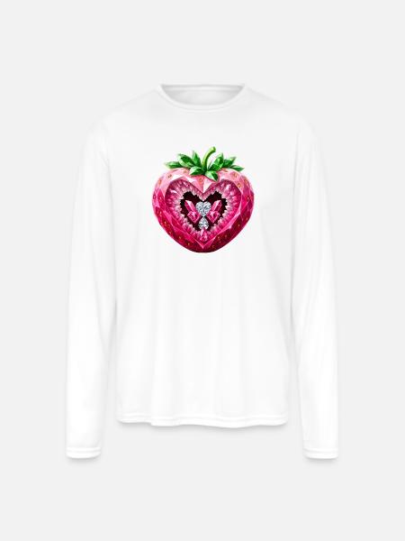 UNIQUELY DELICIOUS - Men's Moisture Wicking Performance Long Sleeve T-Shirt - white