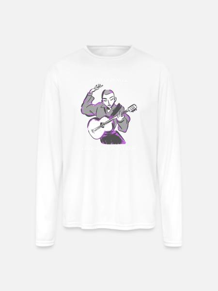 Learning_One_String - Men's Moisture Wicking Performance Long Sleeve T-Shirt - white