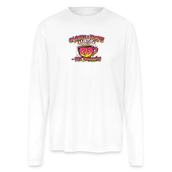 Code & Coffee Debugging Cup - Men's Moisture Wicking Performance Long Sleeve T-Shirt - white - Front