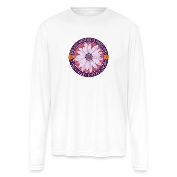 Purple Daisy Soul Circles - Men's Moisture Wicking Performance Long Sleeve T-Shirt - white - Front