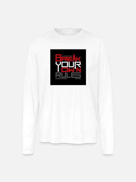 Break_the_limits-_Explosive_Action_Motivatt - Men's Moisture Wicking Performance Long Sleeve T-Shirt - white
