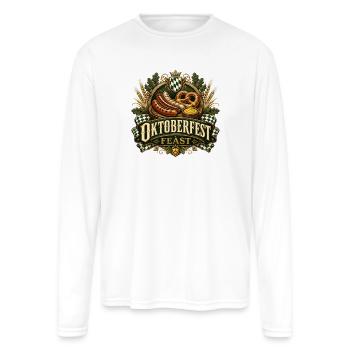Oktoberfest Feast Banner - Men's Moisture Wicking Performance Long Sleeve T-Shirt - white - Front