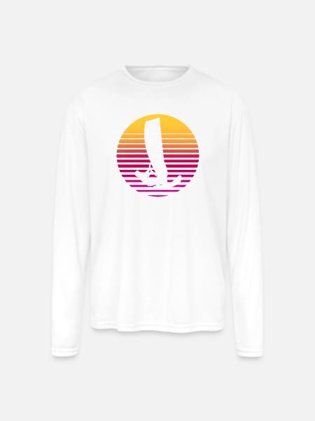 Windsurfing Water Sports Windsurfer - Men's Moisture Wicking Performance Long Sleeve T-Shirt - white